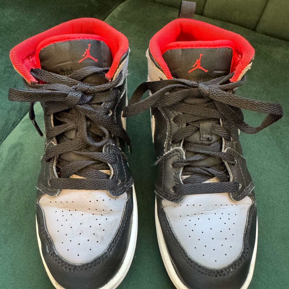 Jordan Red and Black Sneakers